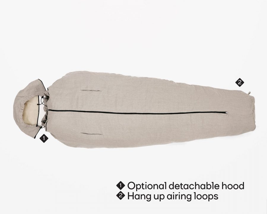 Nomad Heat Wool Sleeping Bag - features