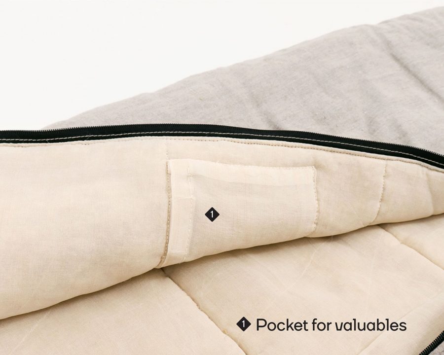 Nomad Heat Wool Sleeping Bag - pocket for valuables