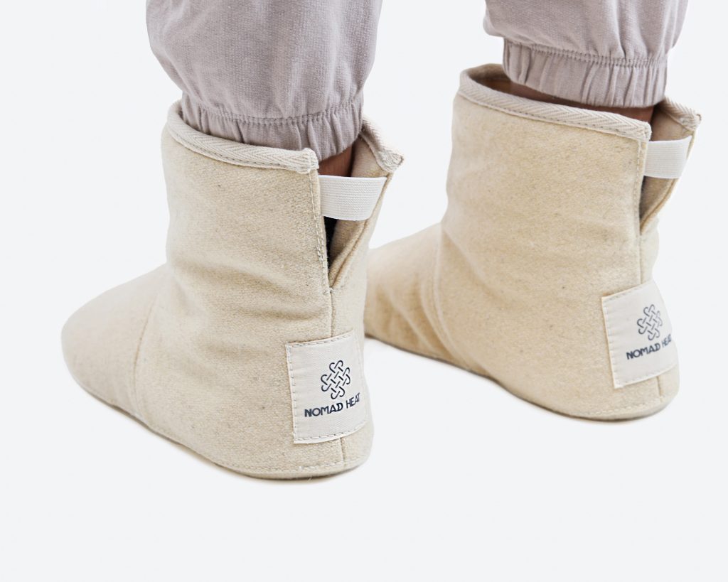 Nomad-Heat-Wool-slippers-with-elastic-closure-on-the-back-1 Nomad Heat Wool Hausschuhe mit elastischem Verschluss auf der Rückseite