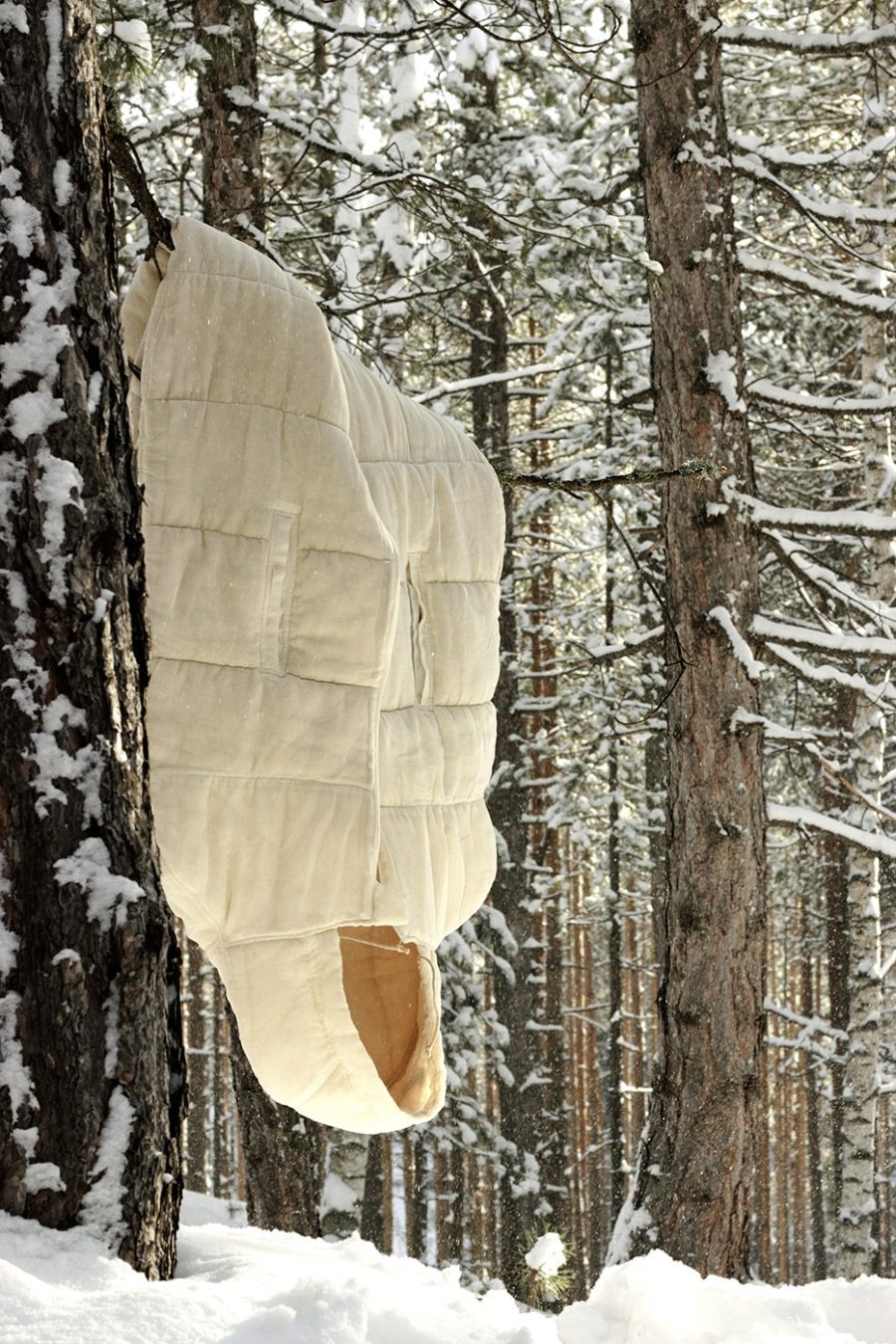 Add to Wool Sleeping Bag Trek Pro hanging from a tree