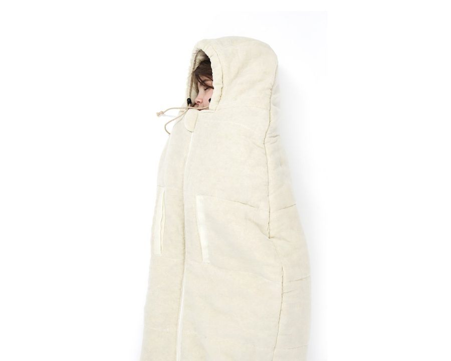 Nomad Heat Children's Wool Sleeping Bag Trek Pro with model (2)