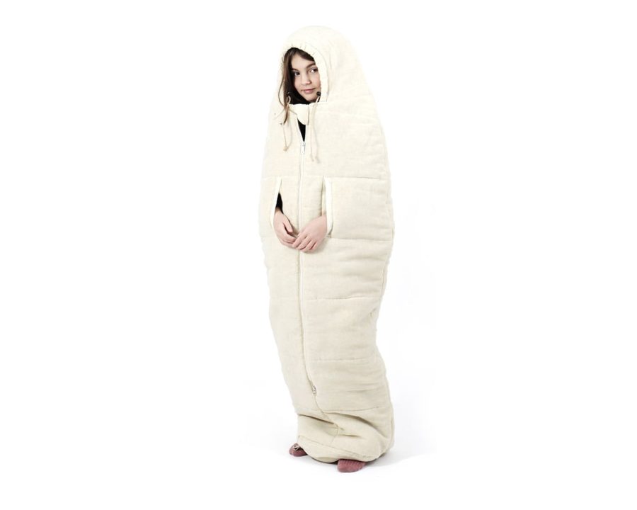 Nomad Heat Children's Wool Sleeping Bag Trek Pro with model (3)