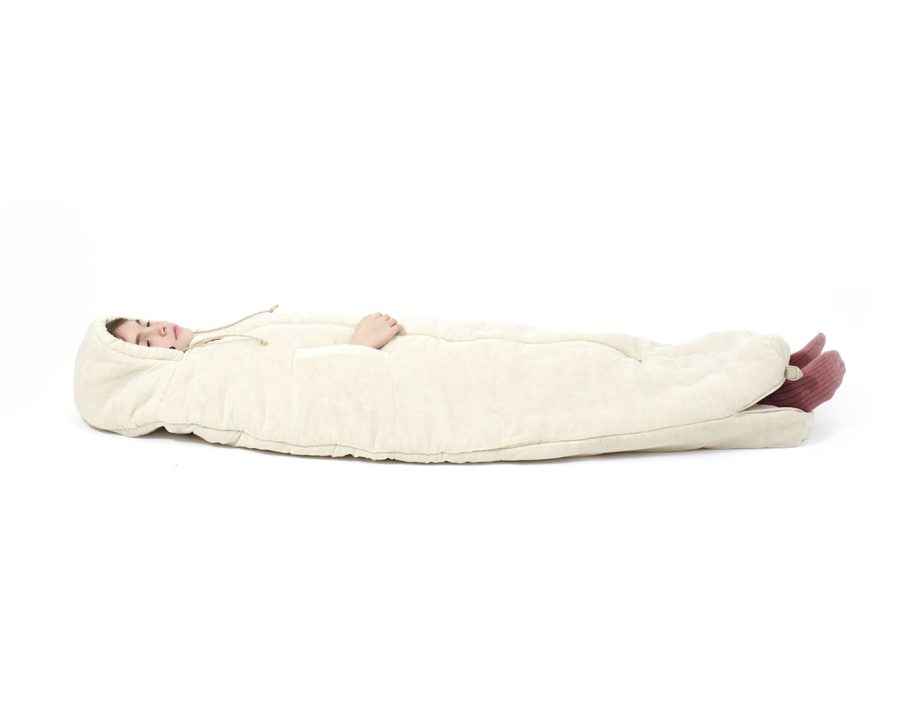 Nomad Heat Children's Wool Sleeping Bag Trek Pro with model